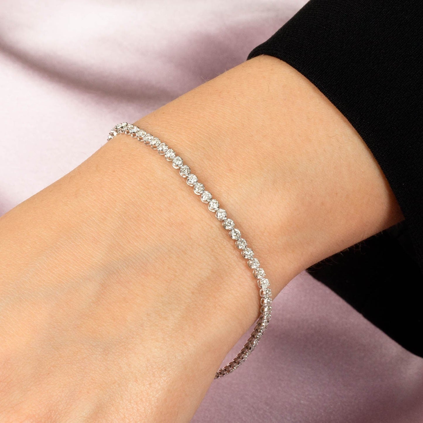 2 Carat Diamond Tennis Bracelet 14K by By Adina Eden