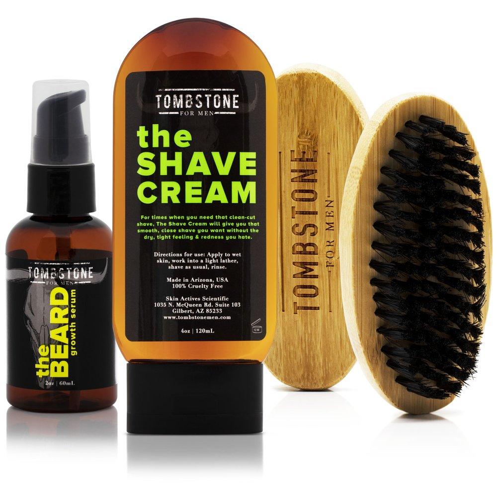 The Beard KGF Vegan Beard Growth Serum & The Shave Cream Set w/ The Beard Brush by VYSN