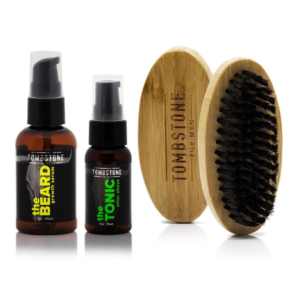 The Beard KGF Vegan Beard Growth Serum & The Tonic After Shave Kit w/ The Beard Brush by VYSN