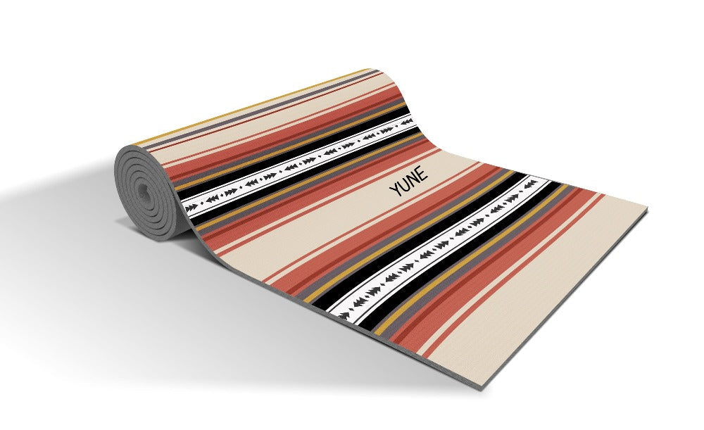 Yune Yoga Best Yoga Mat 5mm Dion Striped Mat by Yune Yoga