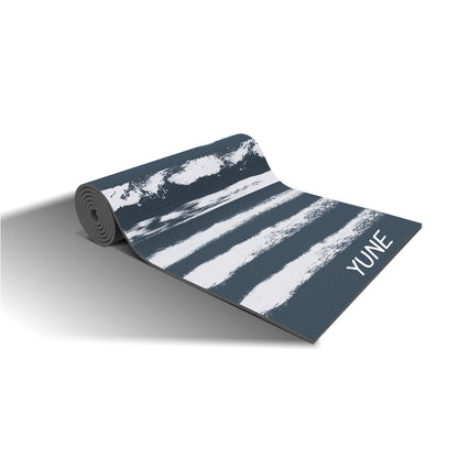 Yune Yoga Blue Striped Stretching Mat Fir by Yune Yoga