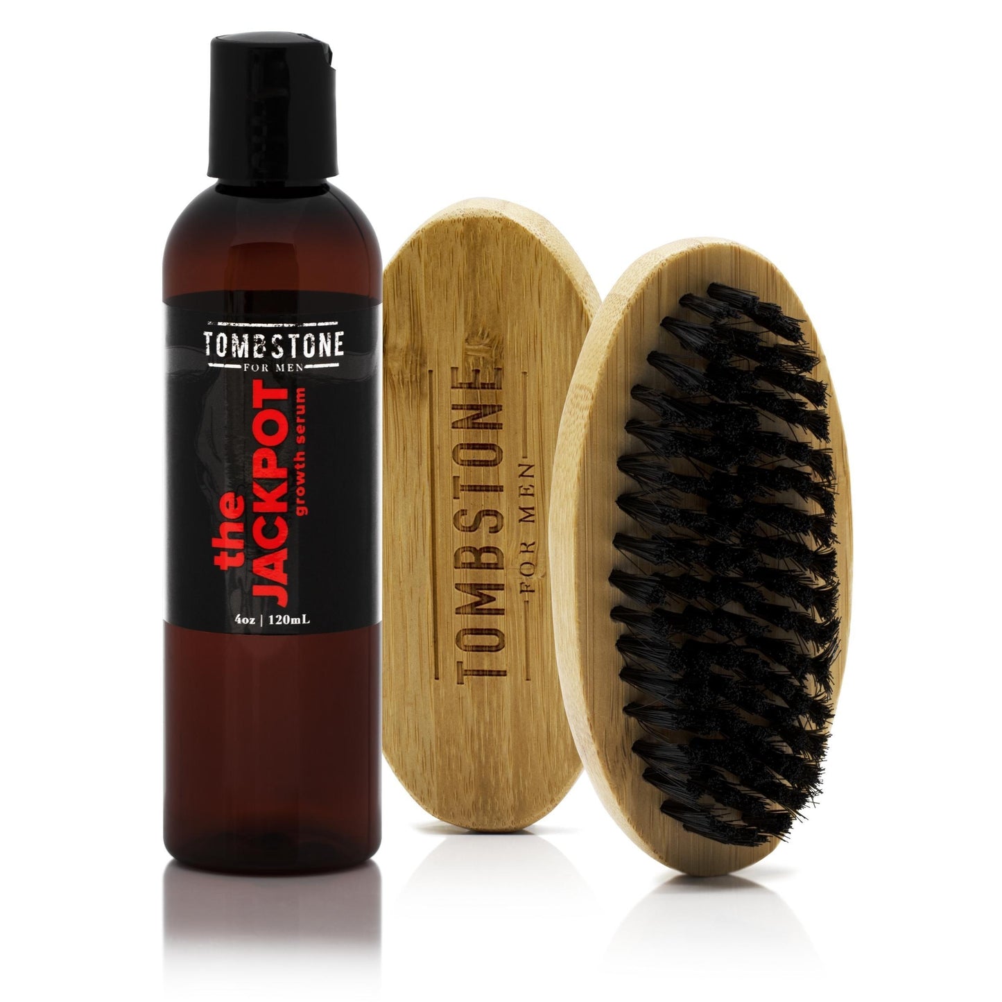 The Jackpot Vegan Keratinocyte Hair Growth Serum & The Beard Brush Set by VYSN