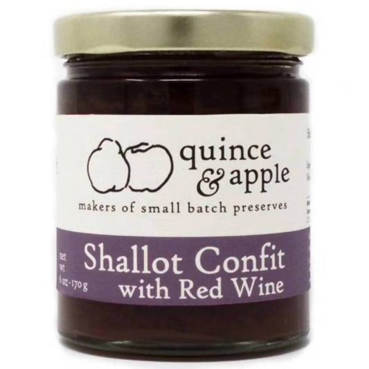 Shallot Confit with Red Wine Preserve Jars - 12 x 6oz by Farm2Me