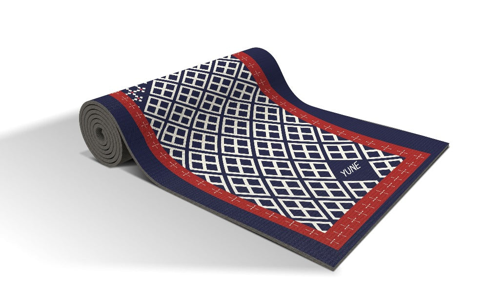 Yune Yoga Blue Pilates Mat Reiko by Yune Yoga