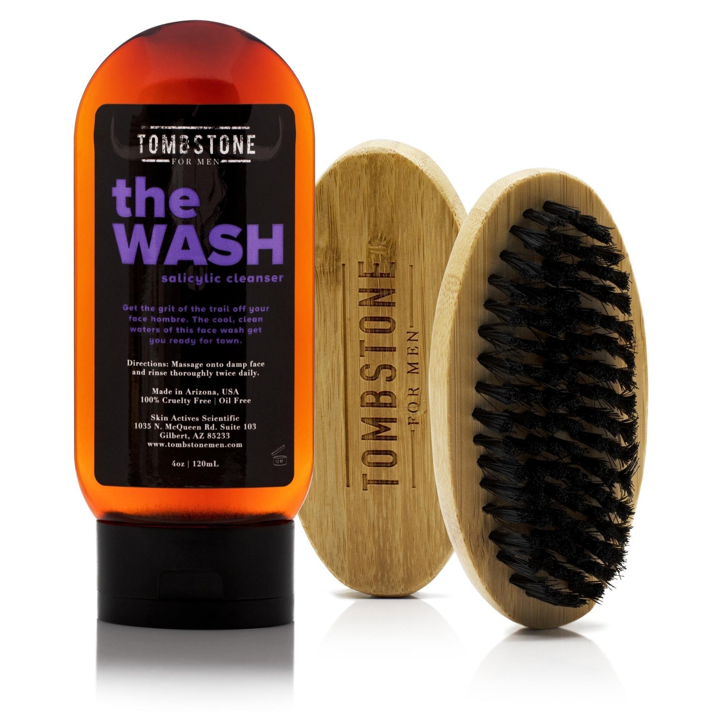 The Wash Vegan Oil-Free Salicylic Cleanser & The Beard Brush Set by VYSN