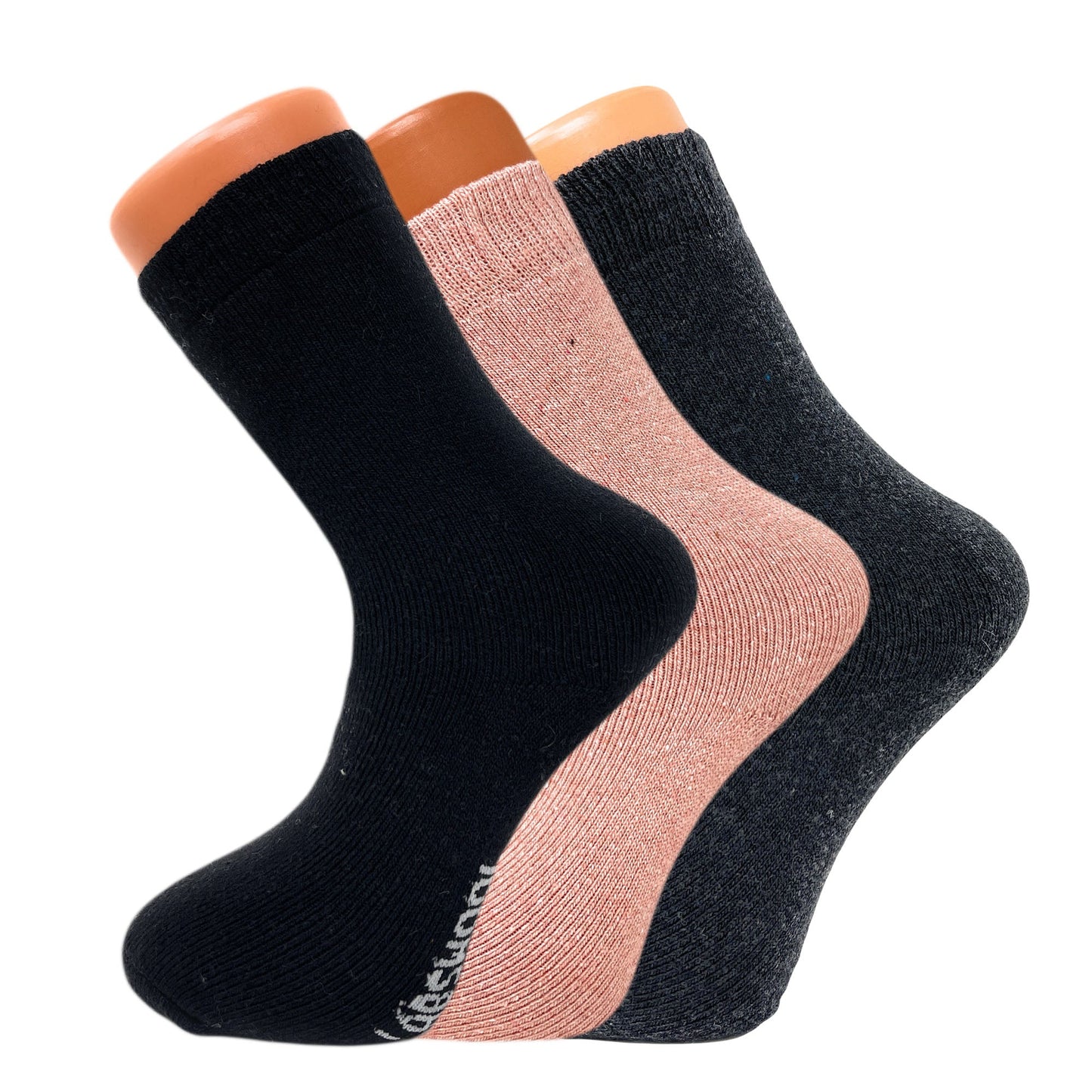 3 Pairs - Women Thermal Winter Socks Soft and Cozy Thick Casual Crew Wool Socks by Mars Outlet Store LLC