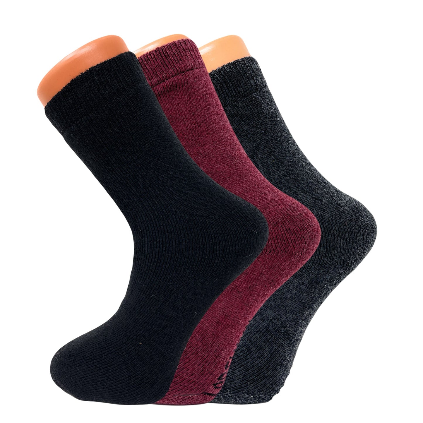 3 Pairs - Women Thermal Winter Socks Soft and Cozy Thick Casual Crew Wool Socks by Mars Outlet Store LLC