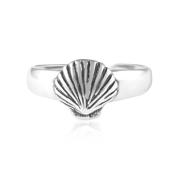 Seashell Sterling Silver Toe Ring by Fashion Hut Jewelry