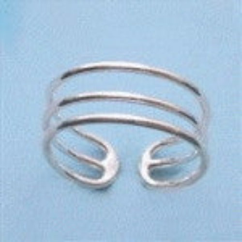 Triple Band Sterling Silver Toe Ring by Fashion Hut Jewelry