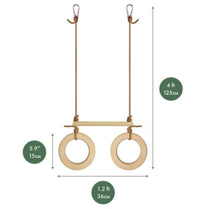 Trapeze swing bar with rings by Goodevas