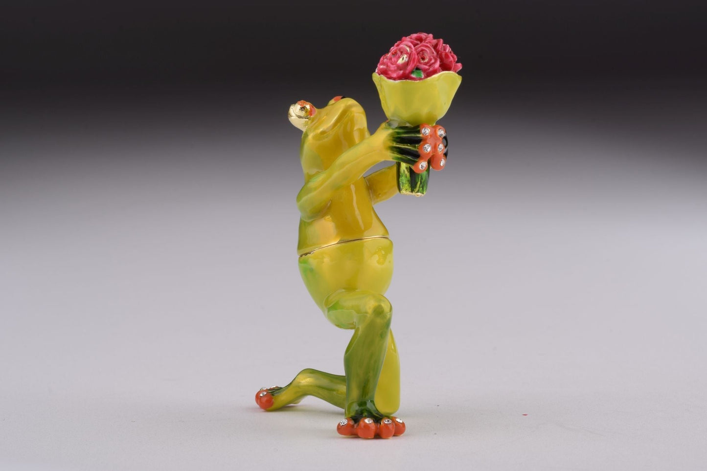 Romantic Frog Holding Flowers by Keren Kopal