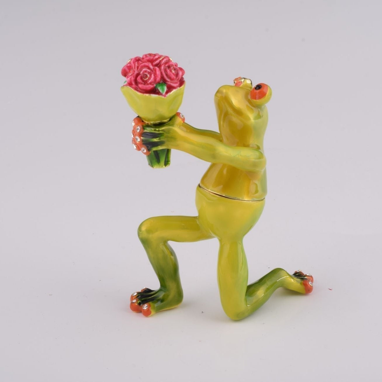 Romantic Frog Holding Flowers by Keren Kopal