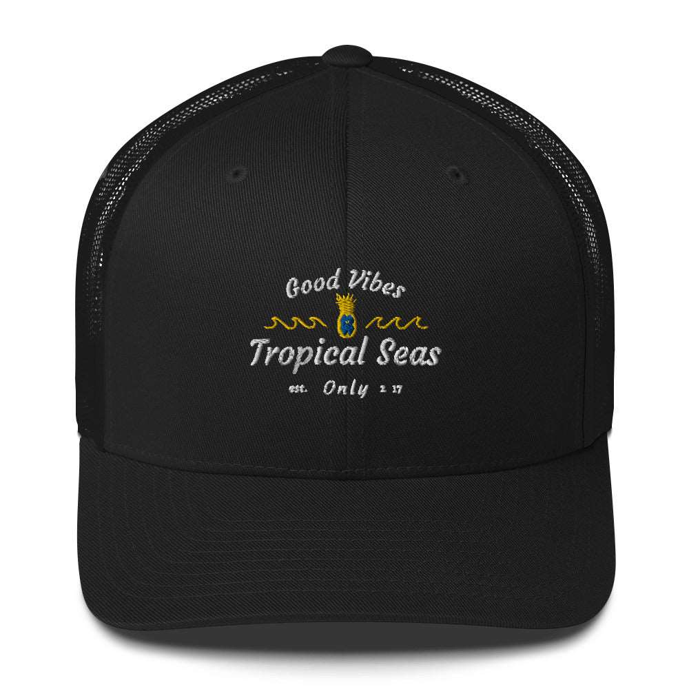 Open Face Pineapple Trucker Hat by Tropical Seas Clothing