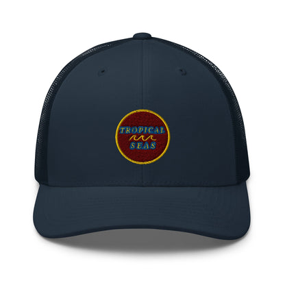 Tropical Maroon Trucker Hat by Tropical Seas Clothing