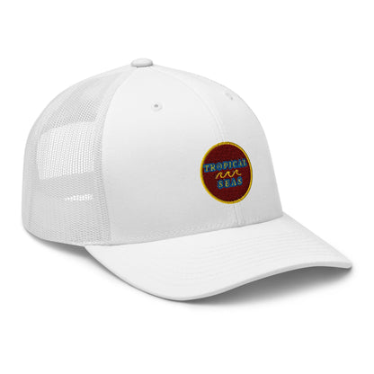 Tropical Maroon Trucker Hat by Tropical Seas Clothing