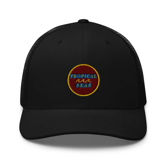 Tropical Maroon Trucker Hat by Tropical Seas Clothing