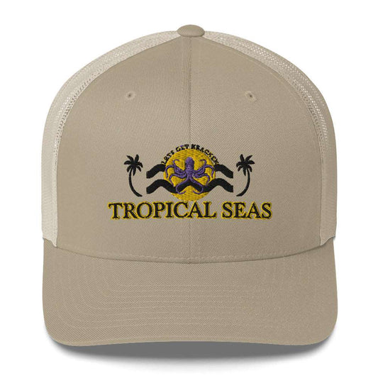 Tropical Lets Get Kraken Trucker Hat by Tropical Seas Clothing