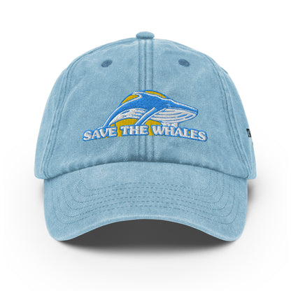 Vintage Save the Whales Hat by Tropical Seas Clothing