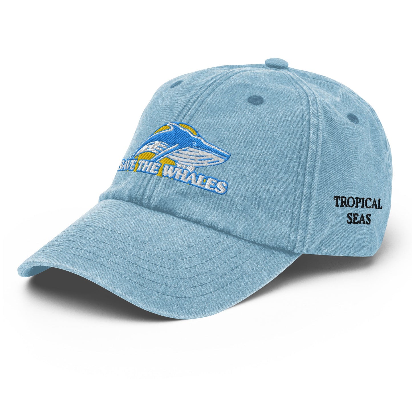 Vintage Save the Whales Hat by Tropical Seas Clothing