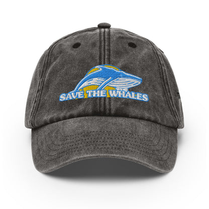 Vintage Save the Whales Hat by Tropical Seas Clothing