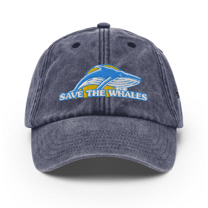 Vintage Save the Whales Hat by Tropical Seas Clothing