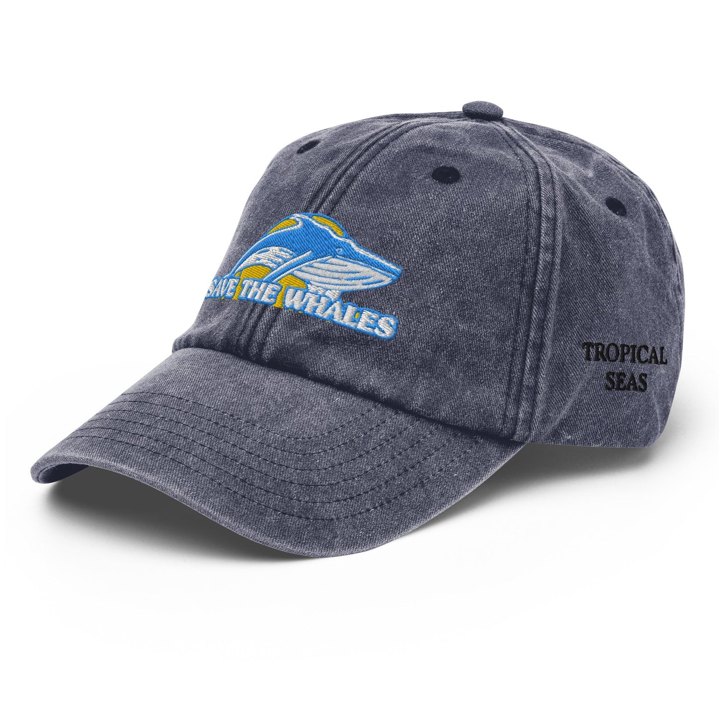 Vintage Save the Whales Hat by Tropical Seas Clothing