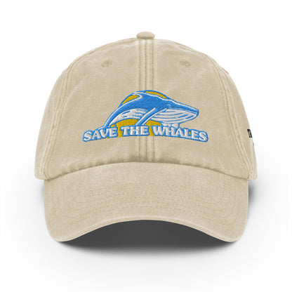 Vintage Save the Whales Hat by Tropical Seas Clothing