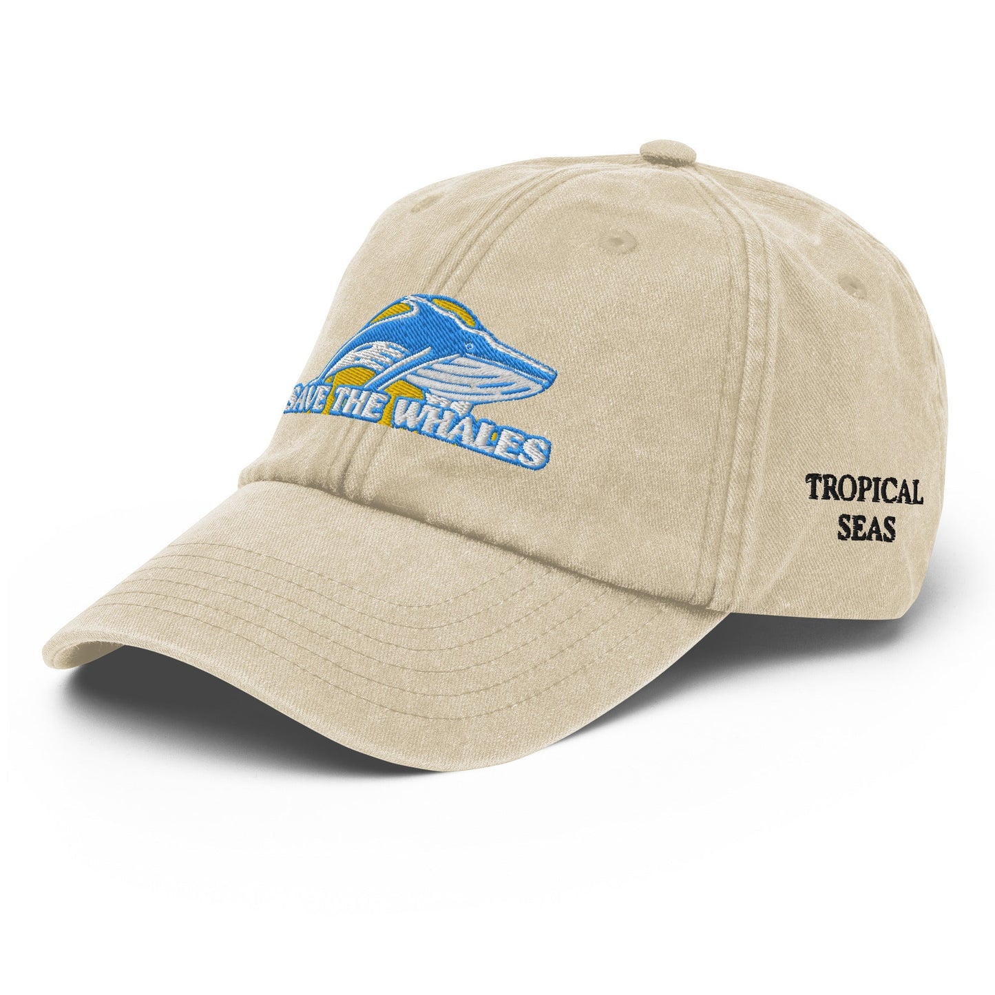 Vintage Save the Whales Hat by Tropical Seas Clothing