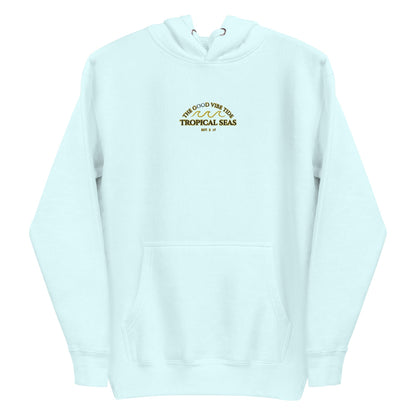 Tropical Seas Center Waves Hoodie by Tropical Seas Clothing