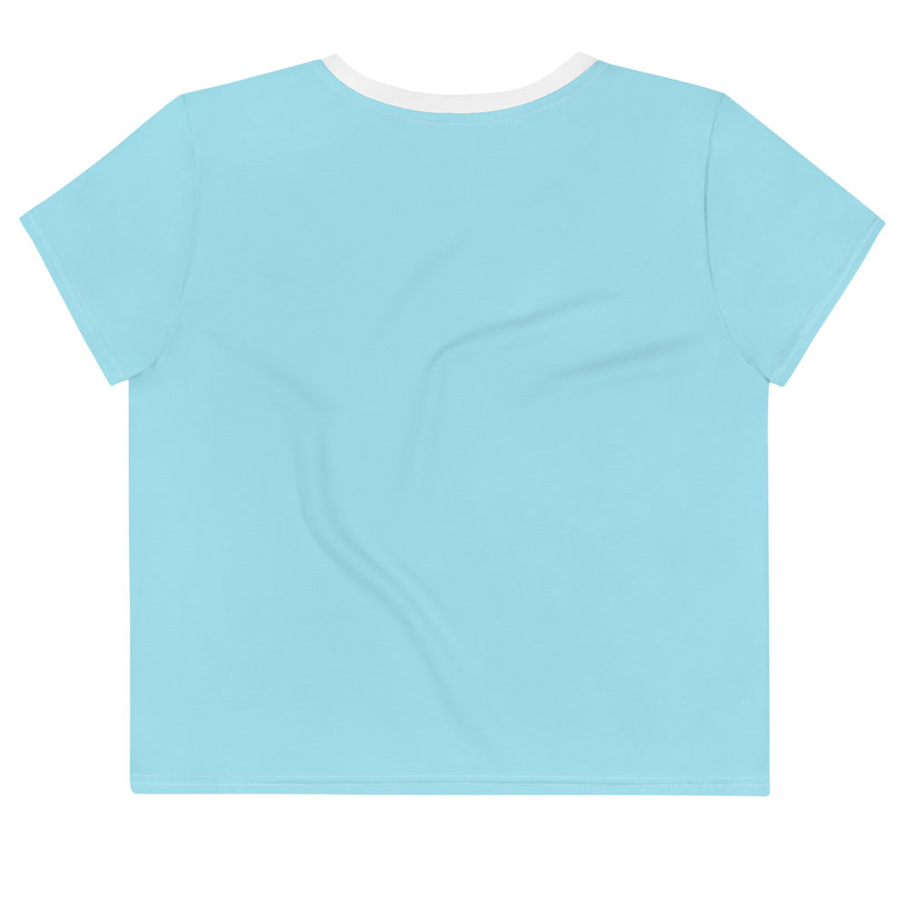 Women's Tropical Simple Wave Crop T-shirt by Tropical Seas Clothing