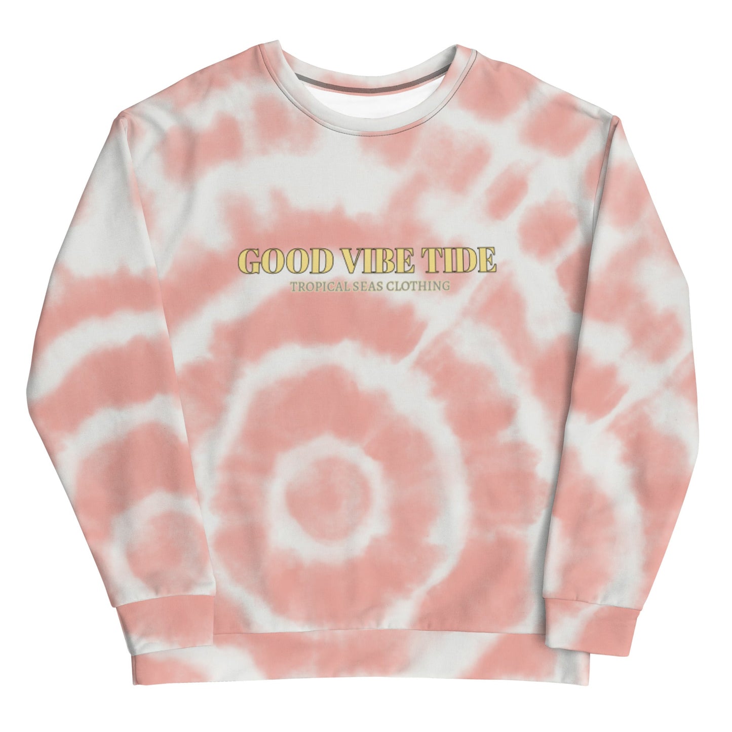 Peach Tie-Dye Vibe Tropical Sweatshirt by Tropical Seas Clothing