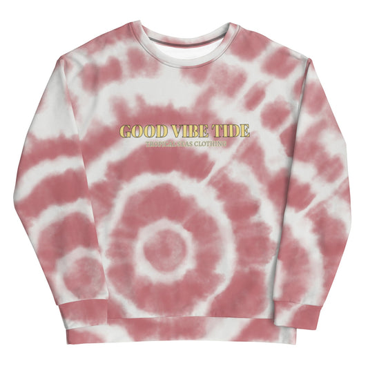 Red Tie-Dye Vibe Tropical Sweatshirt by Tropical Seas Clothing