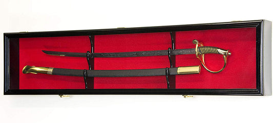 Sword Display Case Cabinet Stand Holder Wall Rack Box by The Military Gift Store