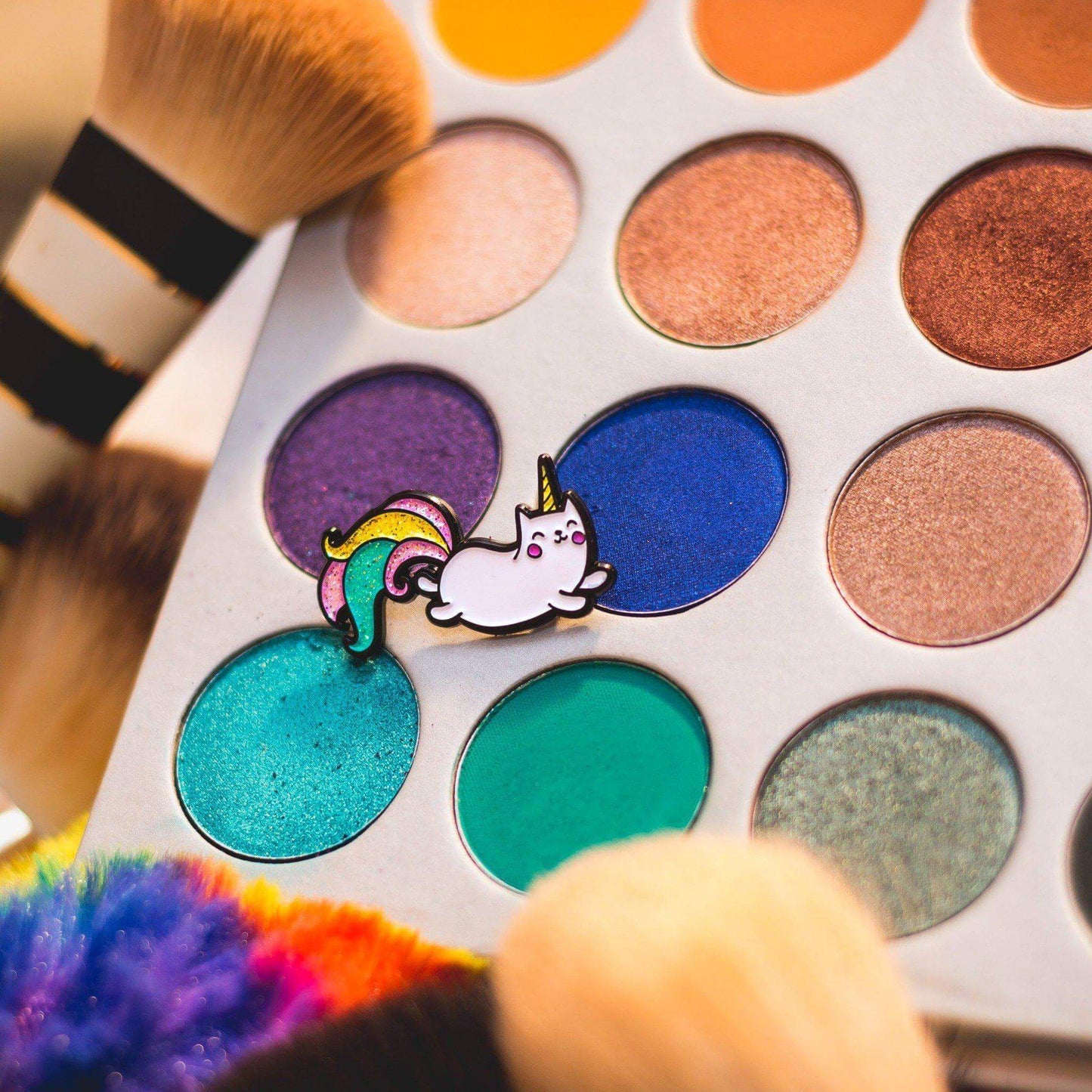 Unicorn Cat Pin by Kolorspun