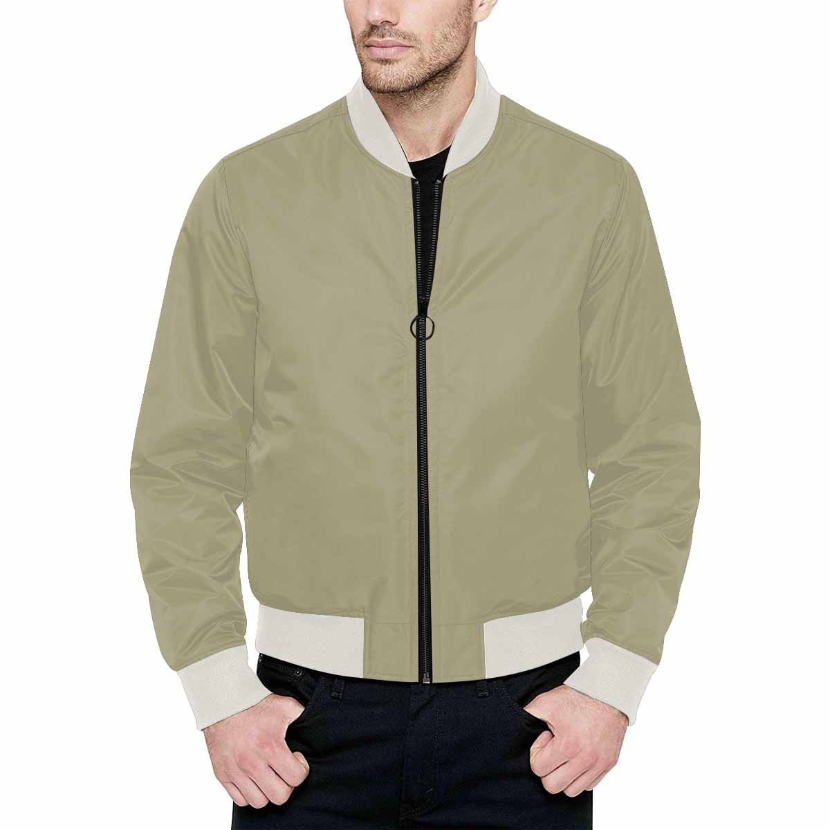 Mens Jacket, Dark Sage Green Bomber Jacket by inQue.Style