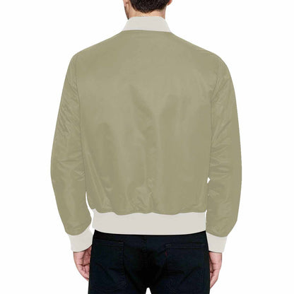 Mens Jacket, Dark Sage Green Bomber Jacket by inQue.Style