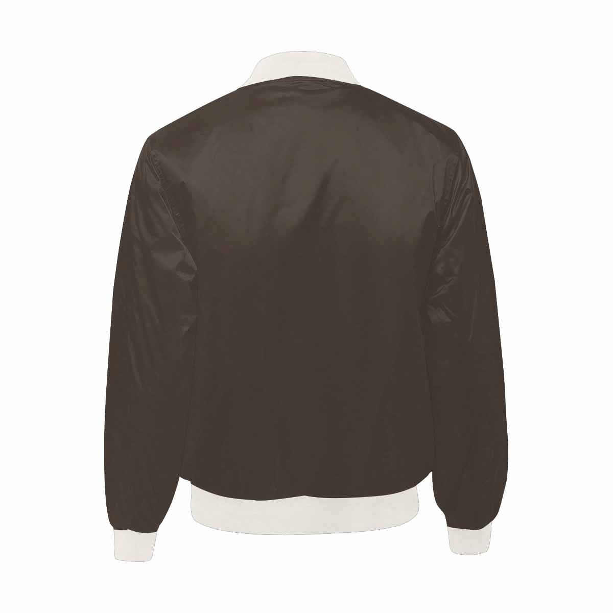 Mens Jacket, Dark Taupe Brown Bomber Jacket by inQue.Style