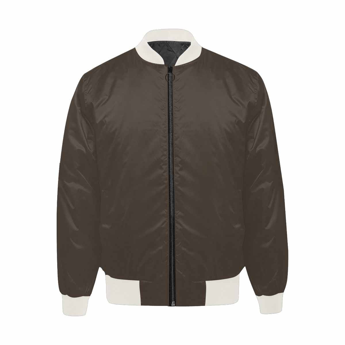 Mens Jacket, Dark Taupe Brown Bomber Jacket by inQue.Style