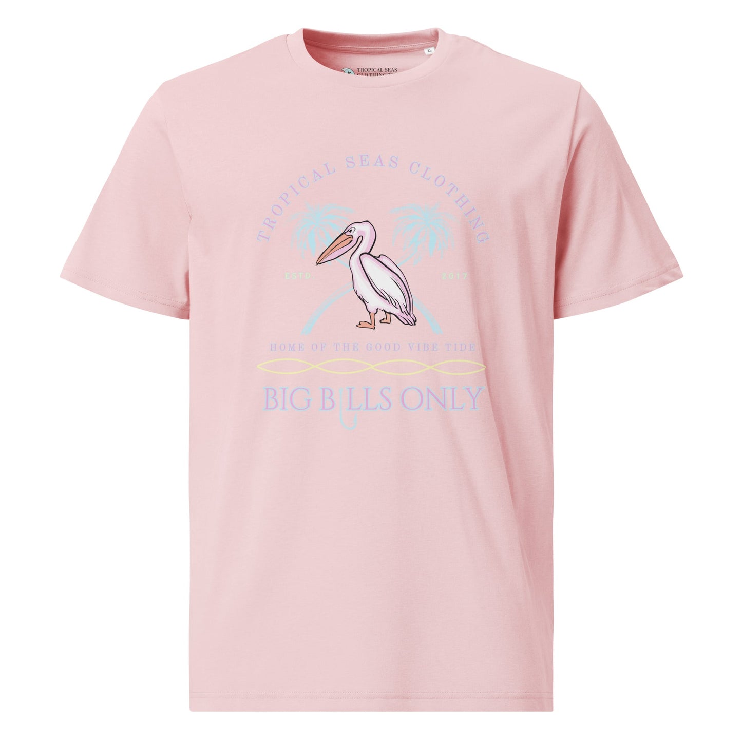 Premium Men's Tropical Pelican Organic Cotton T-Shirt – Sustainable Comfort with Coastal Style by Tropical Seas Clothing