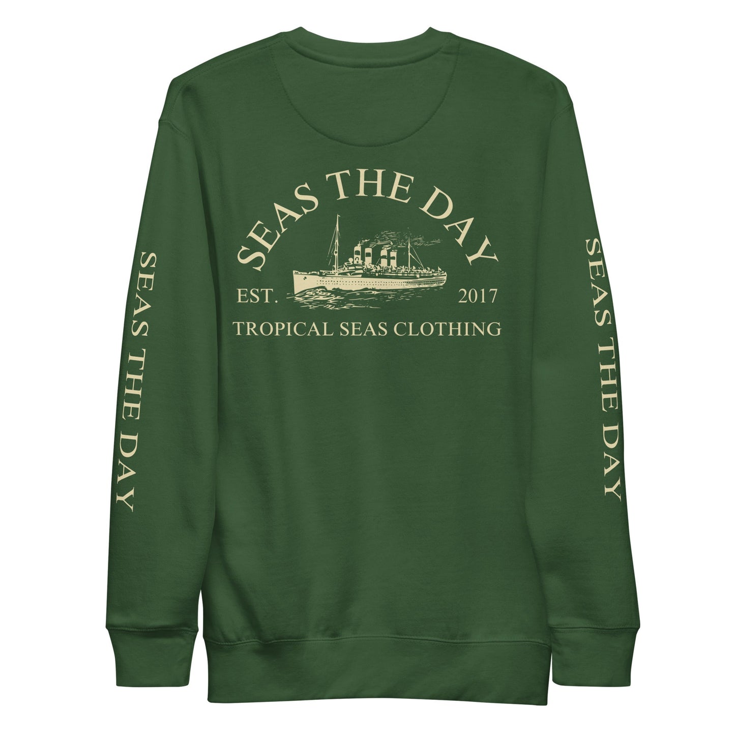 Seas The Day Ship Premium Sweatshirt by Tropical Seas Clothing