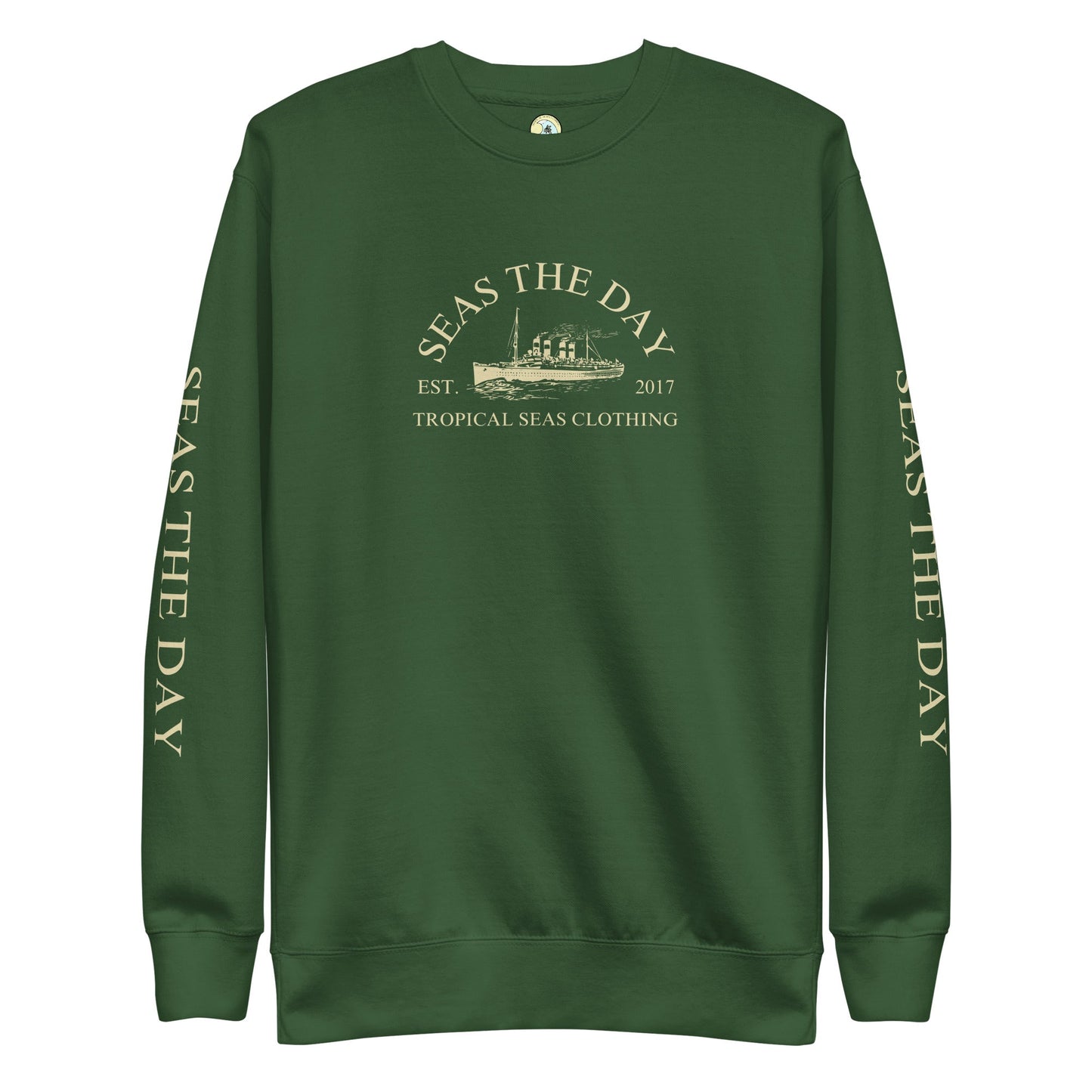 Seas The Day Ship Premium Sweatshirt by Tropical Seas Clothing