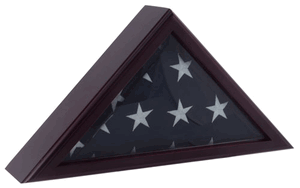 Veteran Flag Case Black Cherry,Veteran Flag Display Case holds a 3ftx5ft flag by The Military Gift Store