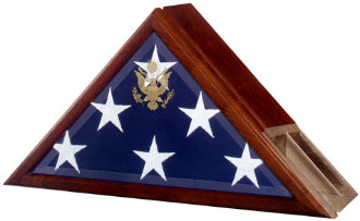 Flag case profile with a built-in urn compartment by The Military Gift Store