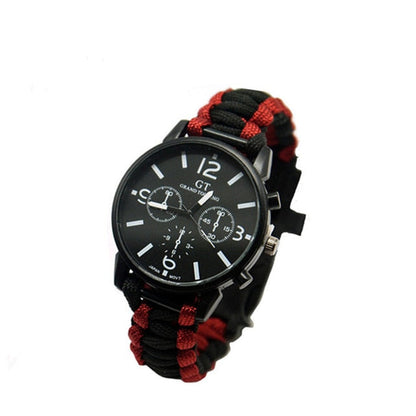 Outdoor Multi function Camping Survival Watch Bracelet Tools With LED Light by VistaShops