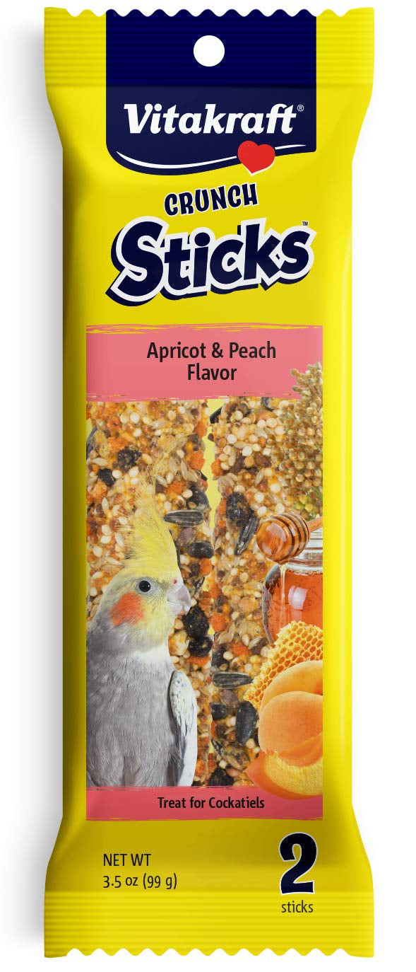 Vitakraft Crunch Sticks - Apricot & Peach Cockatiel Treats by Dog Hugs Cat