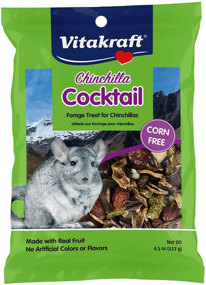 Vitakraft Chinchilla Cocktail Forage Treat with Real Fruit - All-Natural Chinchilla Delight by Dog Hugs Cat