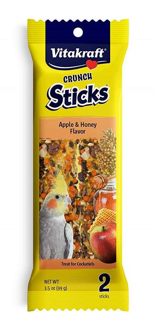 Vitakraft Crunch Sticks Apple and Honey Cockatiel Treats by Dog Hugs Cat