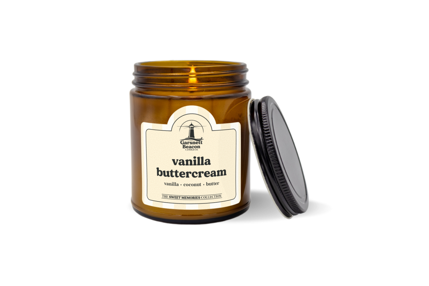 Vanilla Buttercream Candle - Vanilla, Icing, Butter Scent by Garsnett Beacon Candle Co.