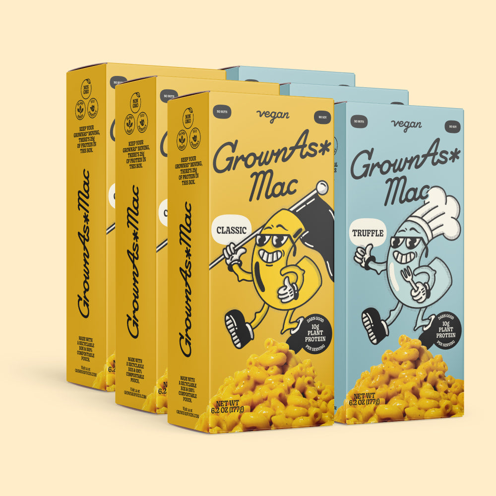 GrownAs* Mac & Cheese Variety Bundle - Classic and Truffle by Seed Ranch Flavor Co