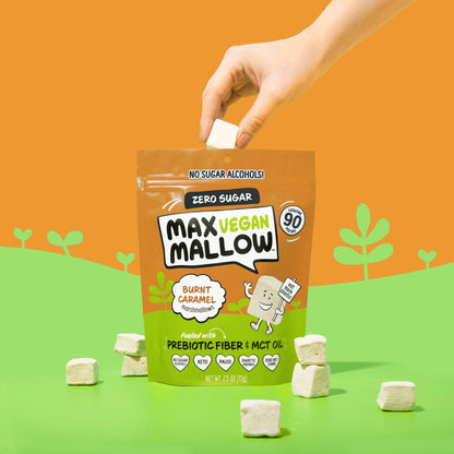 Vegan Burnt Caramel Sugar-Free Marshmallows by Max Sweets